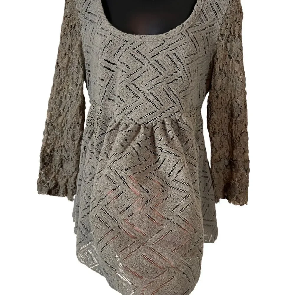 Free People Gracie Lace Crochet Babydoll…